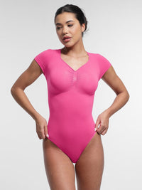 Seamless Bust Support Waist & Abdomen Shaping Thong Bodysuit