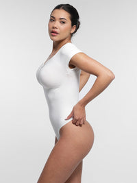 Seamless Bust Support Waist & Abdomen Shaping Thong Bodysuit