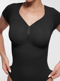 Seamless Bust Support Waist & Abdomen Shaping Thong Bodysuit