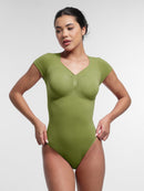 Seamless Bust Support Waist & Abdomen Shaping Thong Bodysuit