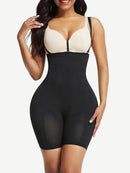 Strengthen Black High Waisted Shapewear With Bra Clips Tight Fit