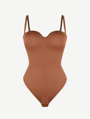 One-Piece Underwire Strap Removable Waist And Abdomen Shaping Thong Bodysuit