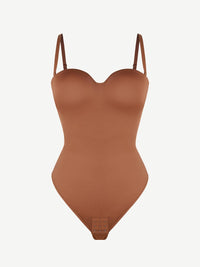 One-Piece Underwire Strap Removable Waist And Abdomen Shaping Thong Bodysuit