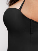 One-Piece Underwire Strap Removable Waist And Abdomen Shaping Thong Bodysuit
