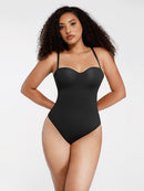 One-Piece Underwire Strap Removable Waist And Abdomen Shaping Thong Bodysuit