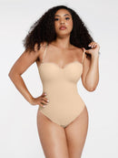 One-Piece Underwire Strap Removable Waist And Abdomen Shaping Thong Bodysuit