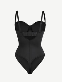 One-Piece Underwire Strap Removable Waist And Abdomen Shaping Thong Bodysuit