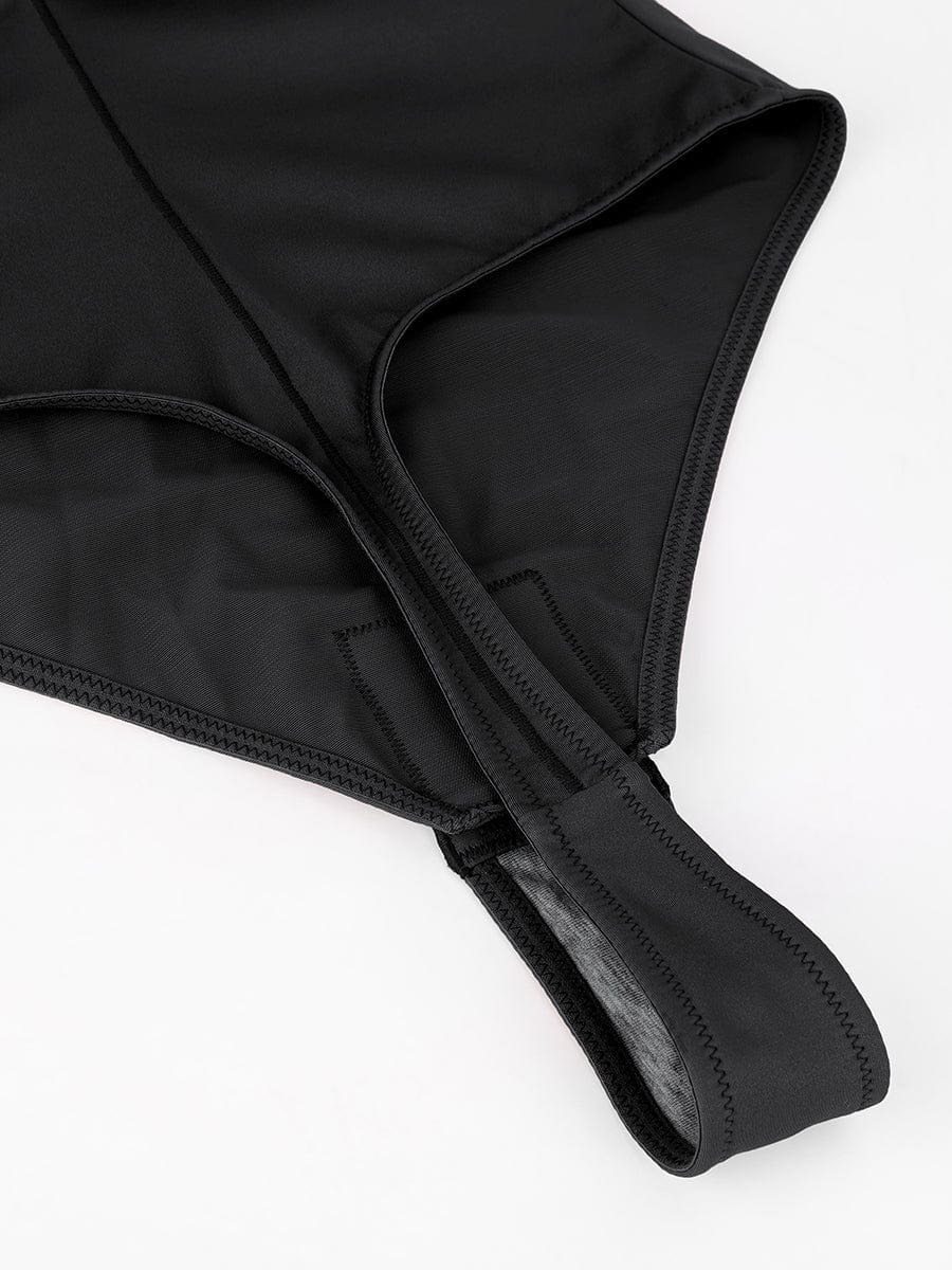One-Piece Underwire Strap Removable Waist And Abdomen Shaping Thong Bodysuit