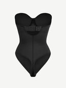 One-Piece Underwire Strap Removable Waist And Abdomen Shaping Thong Bodysuit