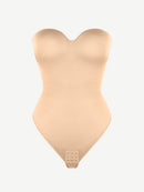 One-Piece Underwire Strap Removable Waist And Abdomen Shaping Thong Bodysuit
