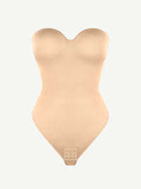 One-Piece Underwire Strap Removable Waist And Abdomen Shaping Thong Bodysuit
