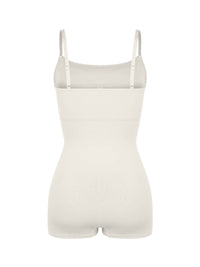 Seamless Waist and Abdomen Shaping Shapewear Bodysuit with Adjustable Straps