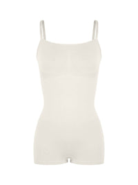 Seamless Waist and Abdomen Shaping Shapewear Bodysuit with Adjustable Straps