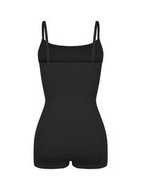 Seamless Waist and Abdomen Shaping Shapewear Bodysuit with Adjustable Straps