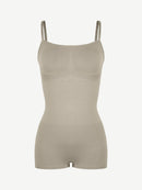 Seamless Waist and Abdomen Shaping Shapewear Bodysuit with Adjustable Straps