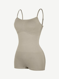 Seamless Waist and Abdomen Shaping Shapewear Bodysuit with Adjustable Straps