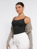 Seamless Waist and Abdomen Shaping Shapewear Bodysuit with Adjustable Straps