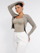 Seamless Waist and Abdomen Shaping Shapewear Bodysuit with Adjustable Straps