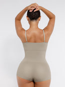 Seamless Waist and Abdomen Shaping Shapewear Bodysuit with Adjustable Straps