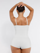 Seamless Waist and Abdomen Shaping Shapewear Bodysuit with Adjustable Straps