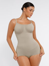 Seamless Waist and Abdomen Shaping Shapewear Bodysuit with Adjustable Straps