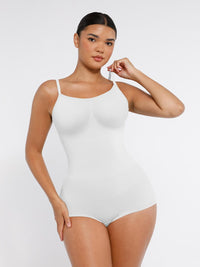 Seamless Waist and Abdomen Shaping Shapewear Bodysuit with Adjustable Straps