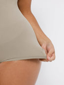 Seamless Waist and Abdomen Shaping Shapewear Bodysuit with Adjustable Straps