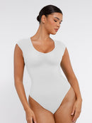 Seamless Deep V Waist and Abdomen Shaping Thong Bodysuit
