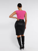 Seamless Deep V Waist and Abdomen Shaping Thong Bodysuit
