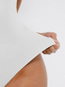 Seamless Deep V Waist and Abdomen Shaping Thong Bodysuit