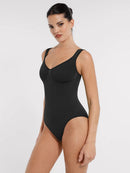 Seamless Diamond Neck Bust Support Waist Control Panty Bodysuit