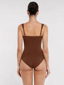 Seamless Diamond Neck Bust Support Waist Control Panty Bodysuit