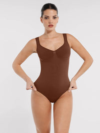 Seamless Diamond Neck Bust Support Waist Control Panty Bodysuit