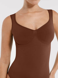 Seamless Diamond Neck Bust Support Waist Control Panty Bodysuit