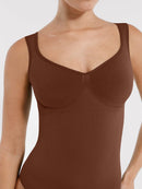 Seamless Diamond Neck Bust Support Waist Control Panty Bodysuit