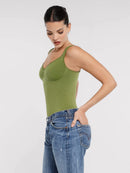 Seamless Diamond Neck Bust Support Waist Control Panty Bodysuit