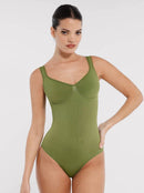 Seamless Diamond Neck Bust Support Waist Control Panty Bodysuit