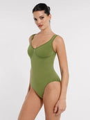 Seamless Diamond Neck Bust Support Waist Control Panty Bodysuit