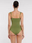 Seamless Diamond Neck Bust Support Waist Control Panty Bodysuit