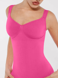 Seamless Diamond Neck Bust Support Waist Control Panty Bodysuit
