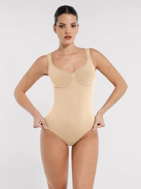 Seamless Diamond Neck Bust Support Waist Control Panty Bodysuit