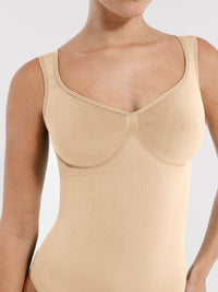 Seamless Diamond Neck Bust Support Waist Control Panty Bodysuit