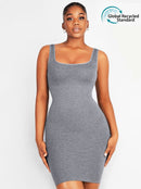 🌿Eco-friendly Square-neck Shaper Snatched Seamless Dress