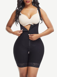 Post Surgery Compression Tummy Control Full Body Shaper With Hook-and-Eye Zipper Closure