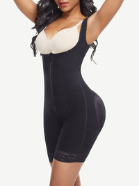 Post Surgery Compression Tummy Control Full Body Shaper With Hook-and-Eye Zipper Closure