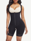 Post Surgery Compression Tummy Control Full Body Shaper With Hook-and-Eye Zipper Closure