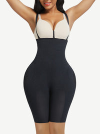 Black Seamless Body Shapers Mesh Strap Plus Size Slim Waist