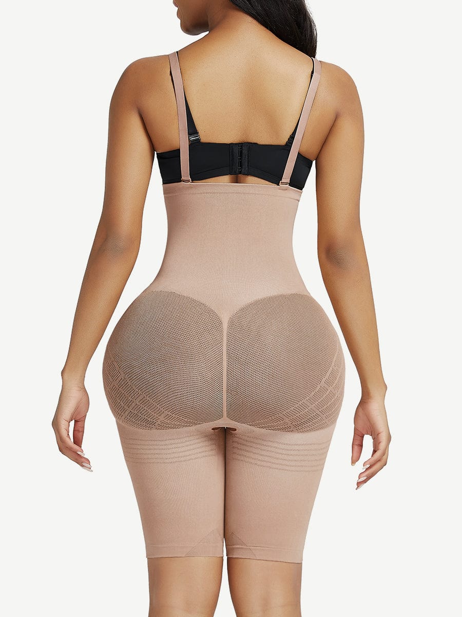 Black Seamless Body Shapers Mesh Strap Plus Size Slim Waist