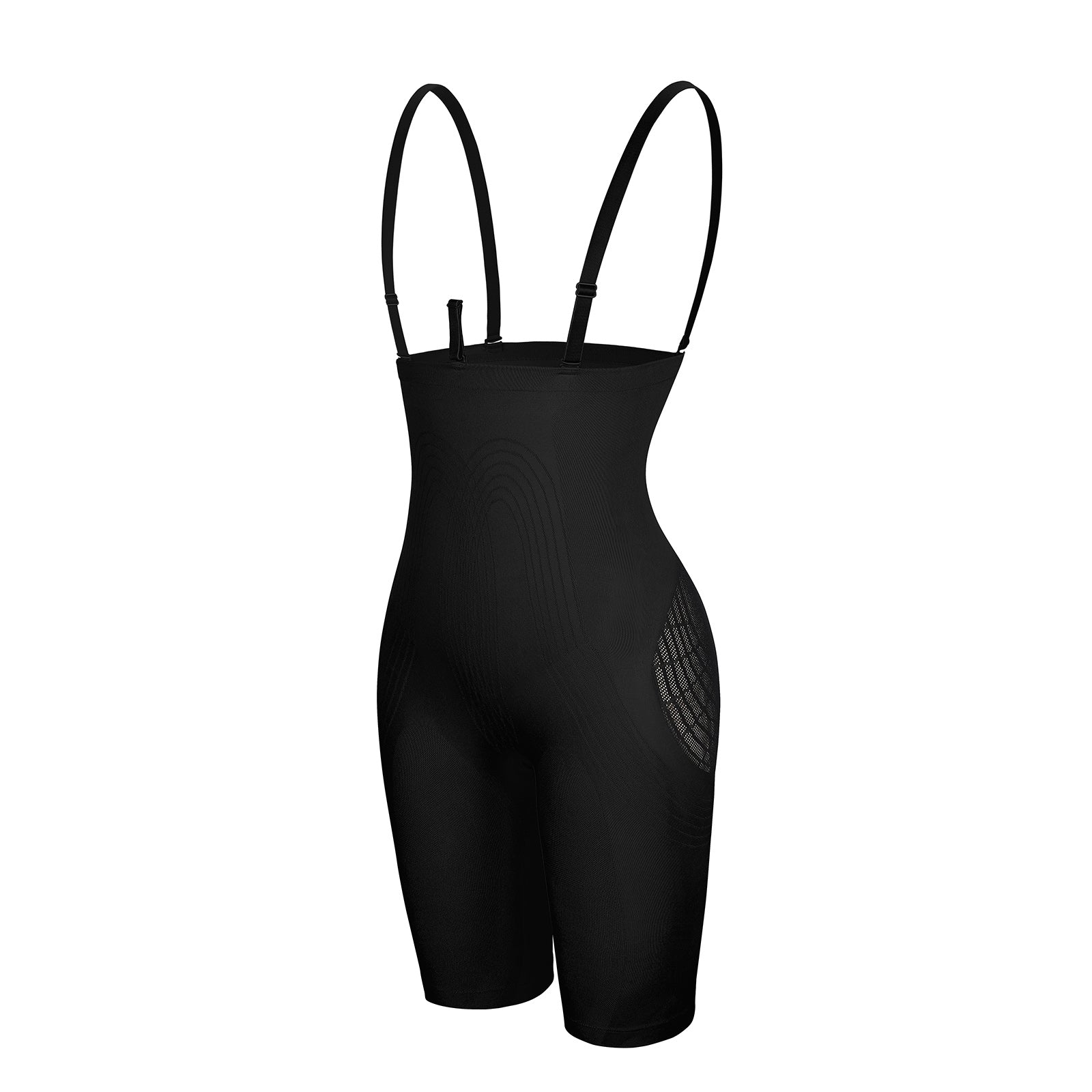 Black Seamless Body Shapers Mesh Strap Plus Size Slim Waist