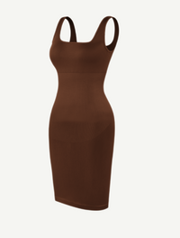 🌿Eco-friendly Square-neck Shaper Snatched Seamless Dress